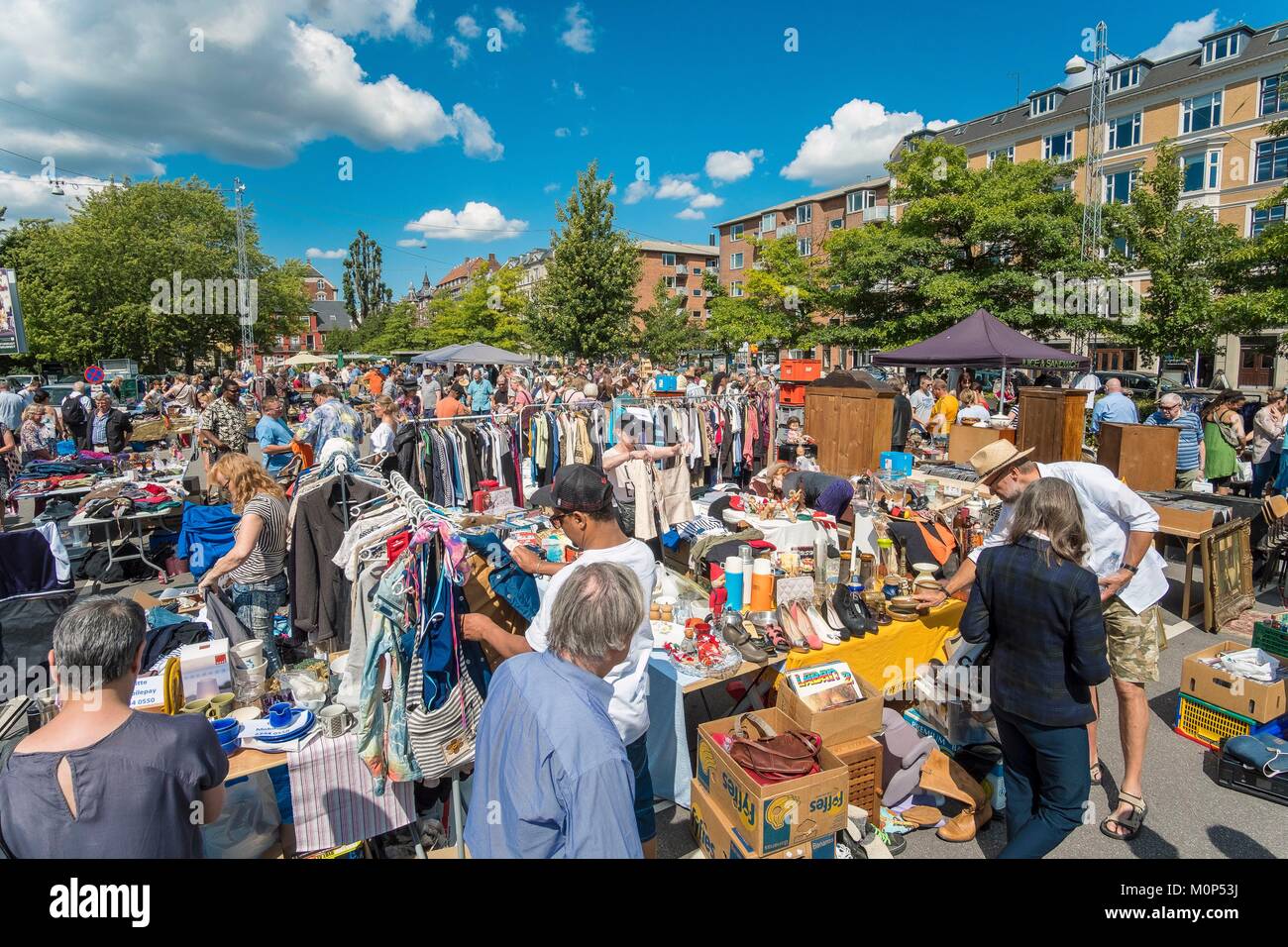 Denmark,Zealand,Copenhagen,Frederiksberg Loppetorv Saturday flea market