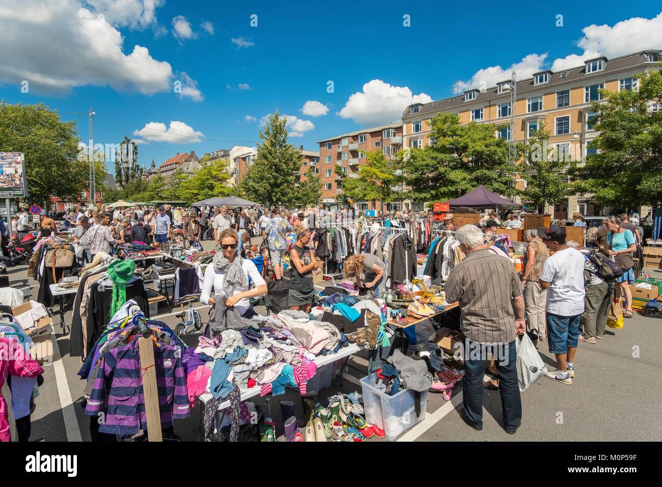Denmark,Zealand,Copenhagen,Frederiksberg Loppetorv Saturday flea market