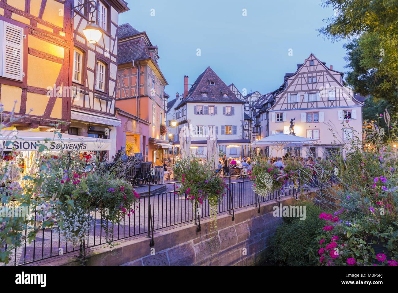 France,Haut Rhin,Alsace Wine Route,Colmar,place of the Ancienne Douane Stock Photo