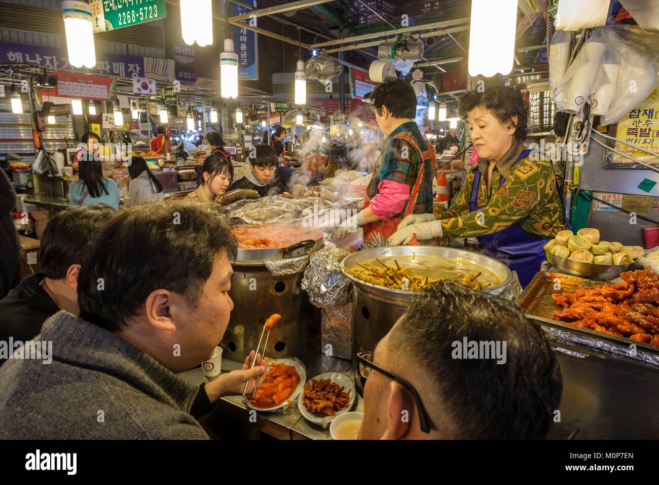 South Korea,Seoul,Jongnogu district,Gwangjang Market,one of the oldest