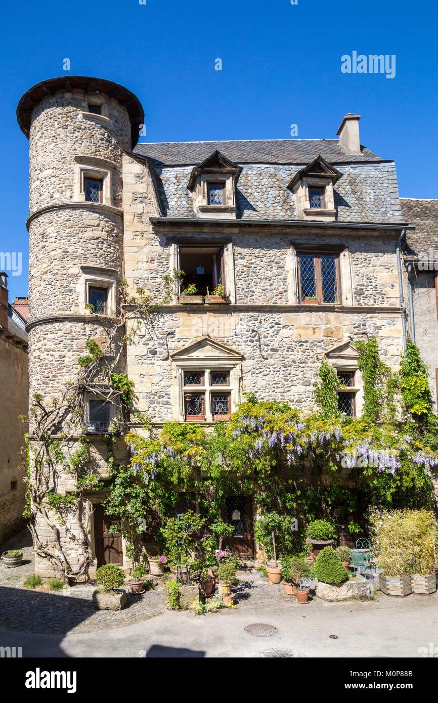 France,Aveyron,Sainte Eulalie d'Olt,certified the Most beautiful Villages of France,hotel