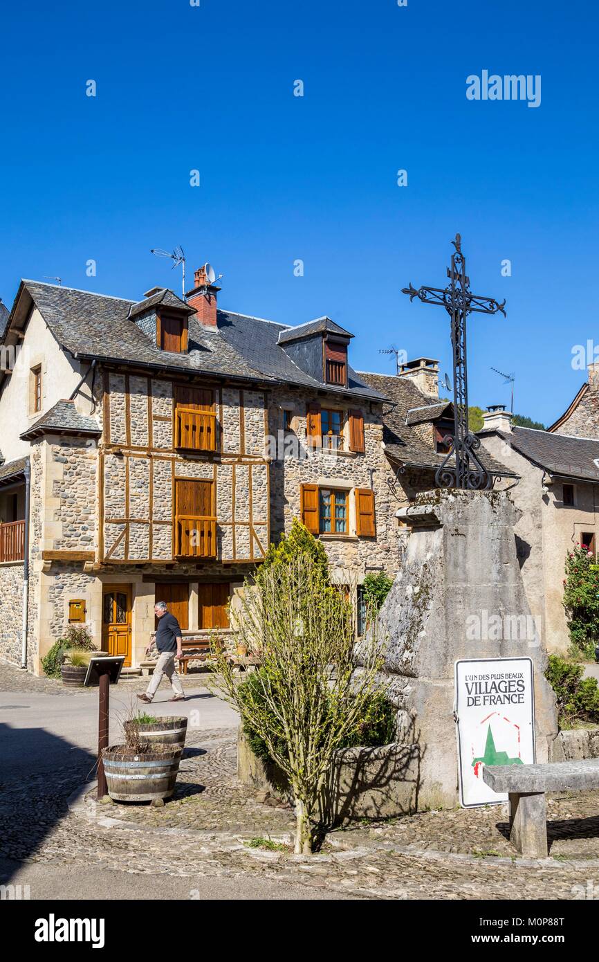 France,Aveyron,Sainte Eulalie d'Olt,certified the Most beautiful