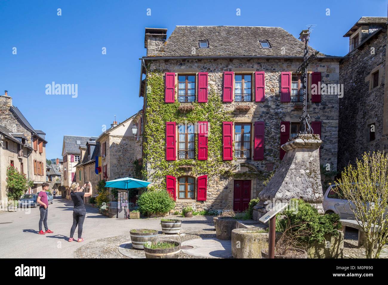 France,Aveyron,Sainte Eulalie d'Olt,certified the Most beautiful