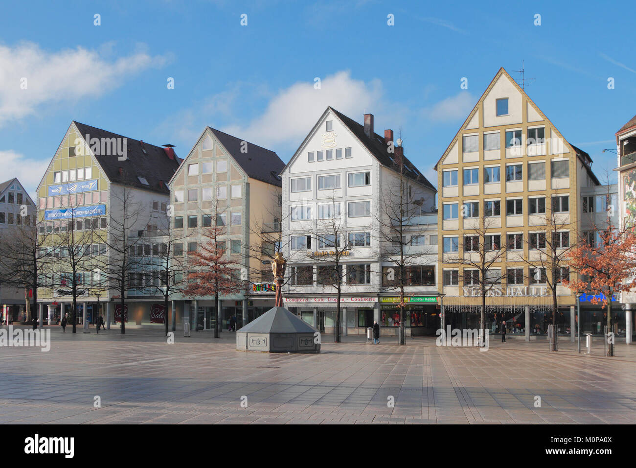Houses at Cathedral Square Munsterplatz. Ulm, BadenWurttemberg
