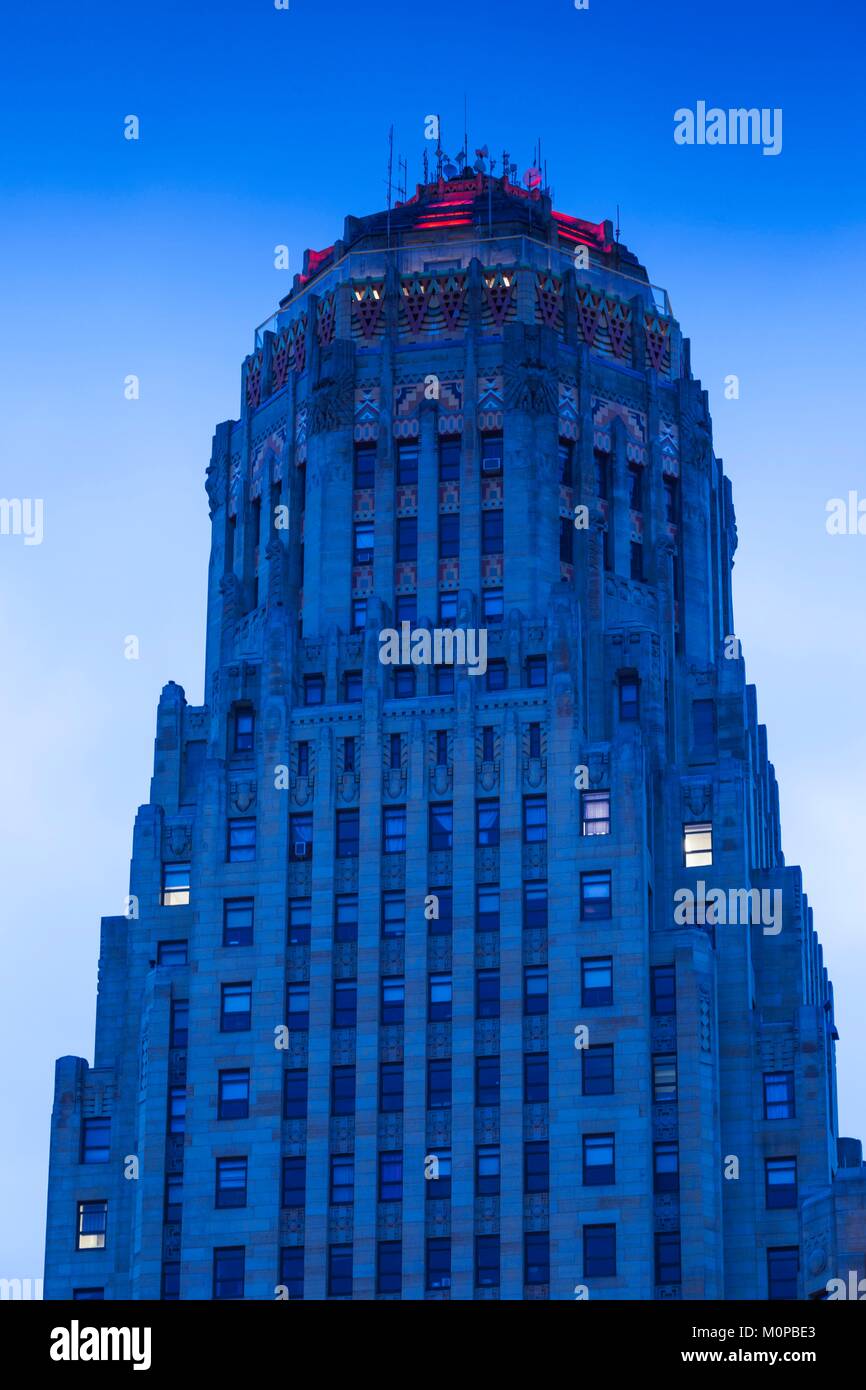 United States,New York,Western New York,Buffalo,Buffalo City Hall,dawn Stock Photo