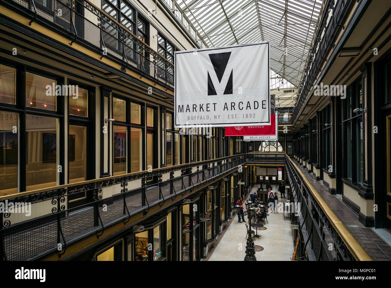 United States,New York,Western New York,Buffalo,historic Market Arcade Stock Photo