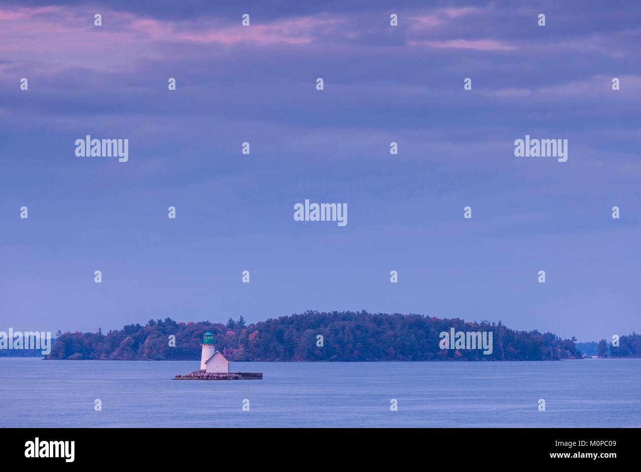 United States,New York,Thousand Islands Region,Alexandria Bay,lighthouse Stock Photo