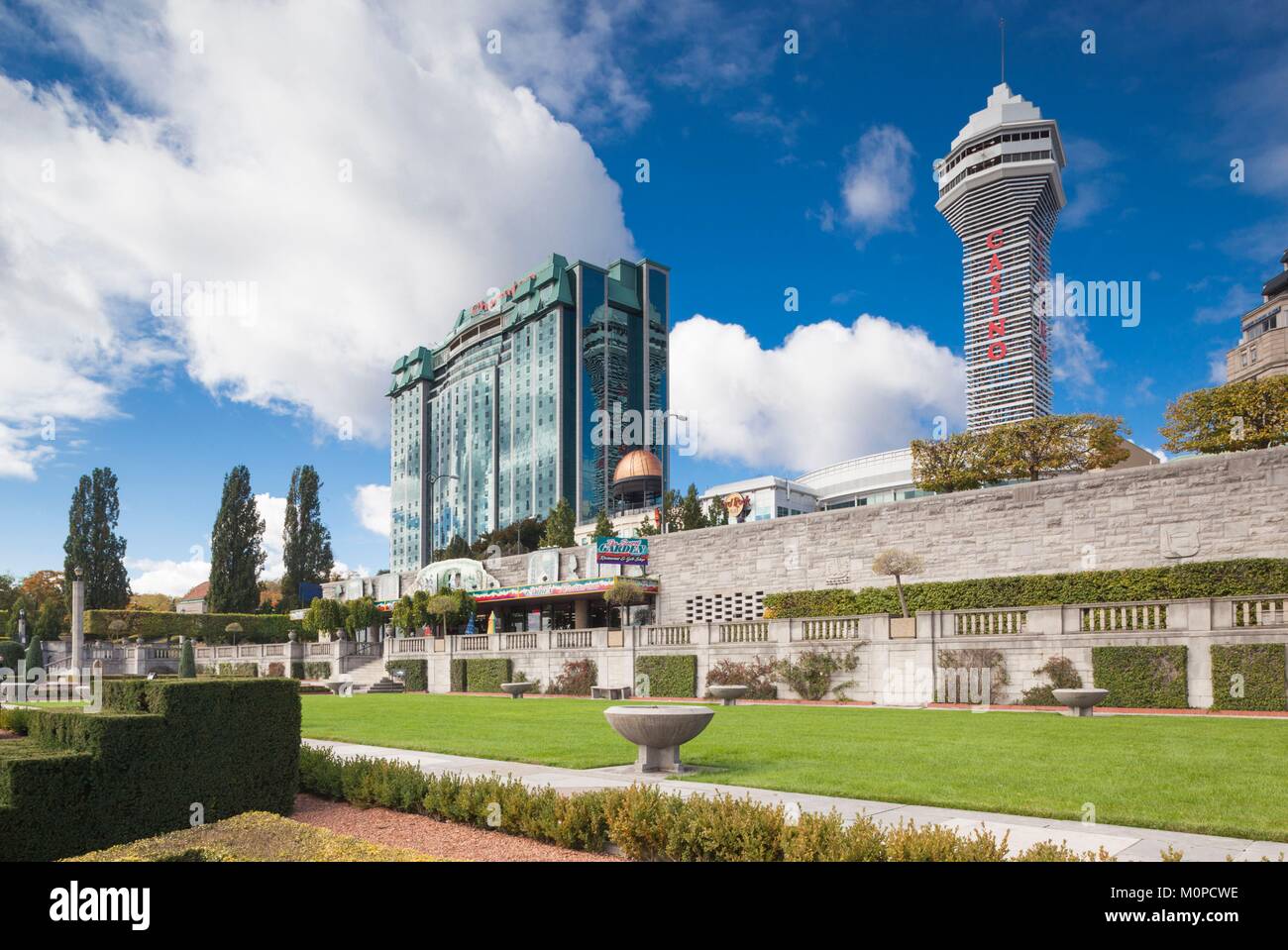 Canada,Ontario,Niagara Falls,Casino Tower and Sheraton Hotel Stock Photo