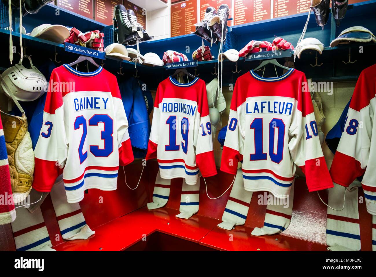 Canada,Ontario,Toronto,Hockey Hall of Fame,locker room of the Montreal