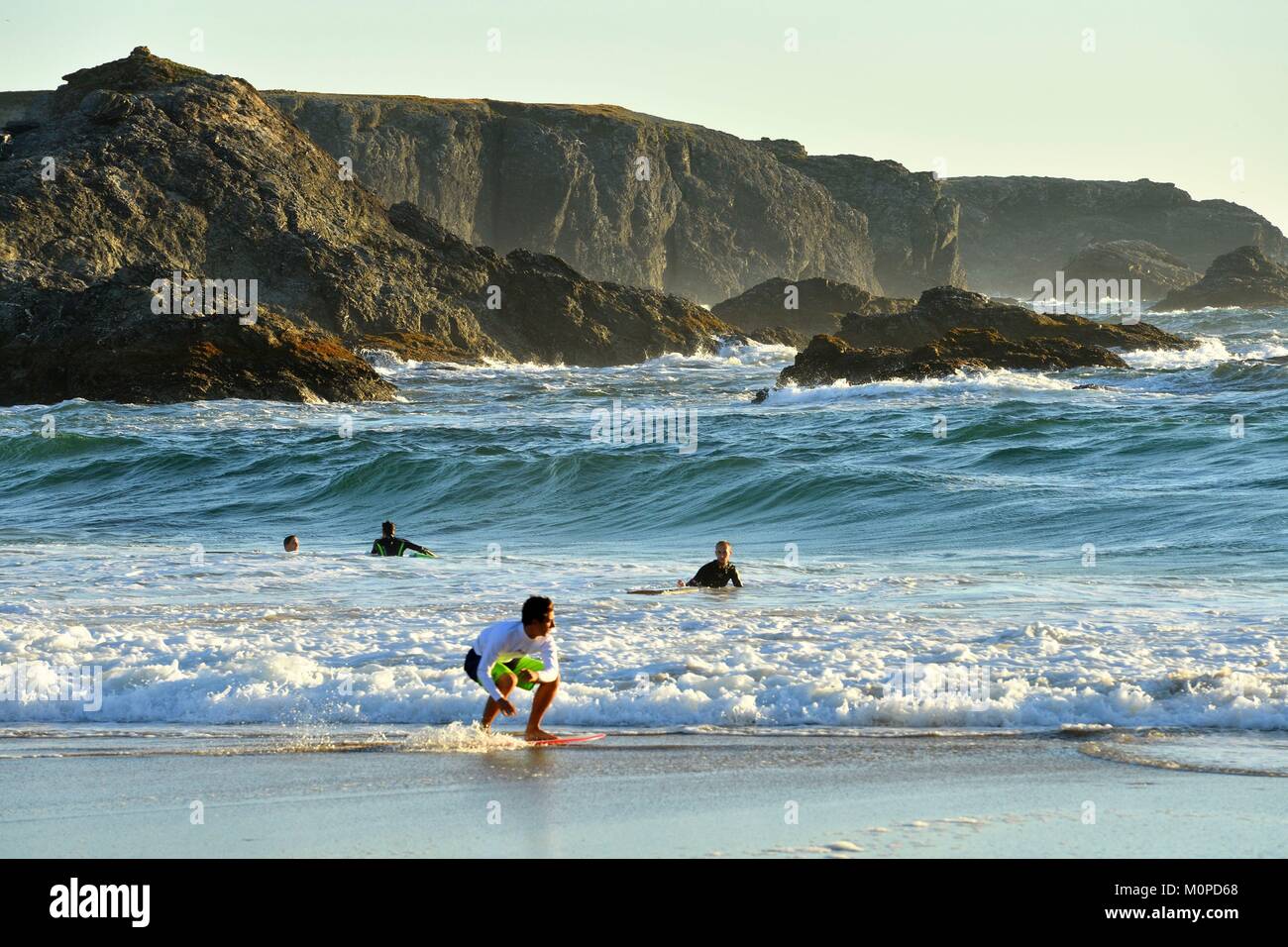 France,Morbihan,Belle Ile en Mer,the wild coast,along the GR340 between ...