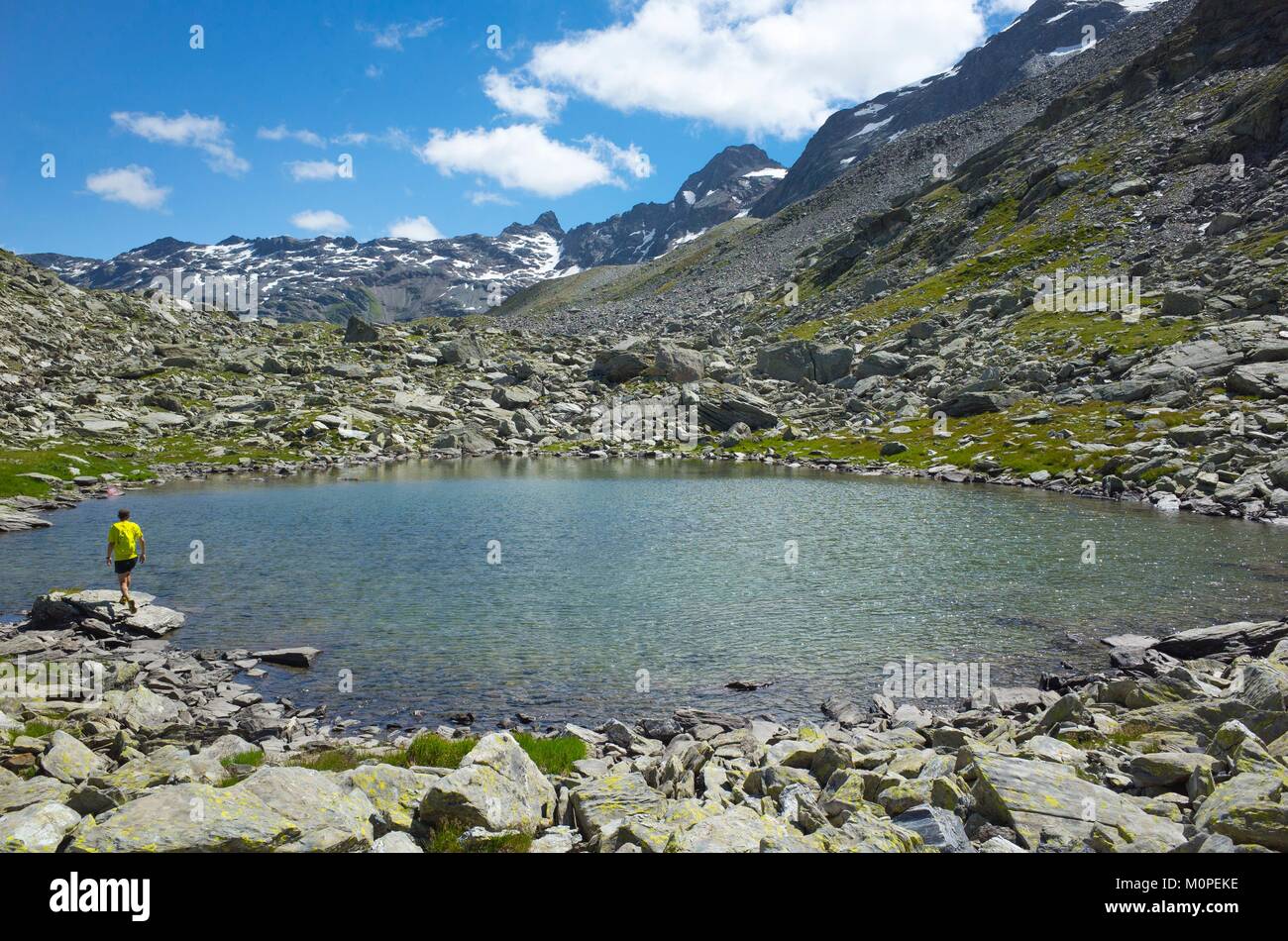 Switzerland,Graubunden,val Mesocco,trekking towards Bocchetta Corciusa Stock Photo