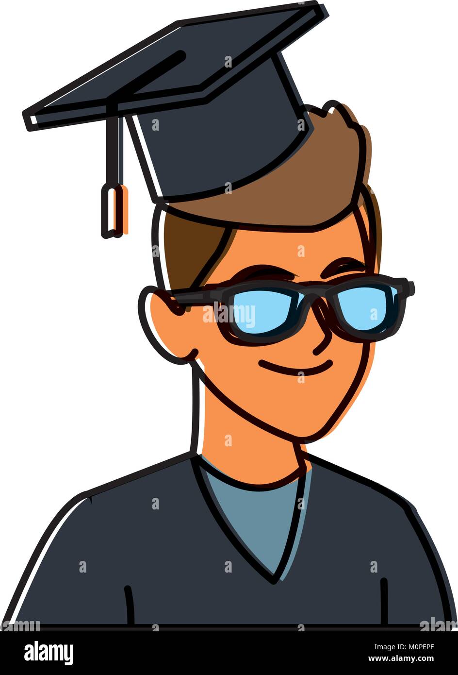 Student man with graduation hat Stock Vector Image & Art - Alamy