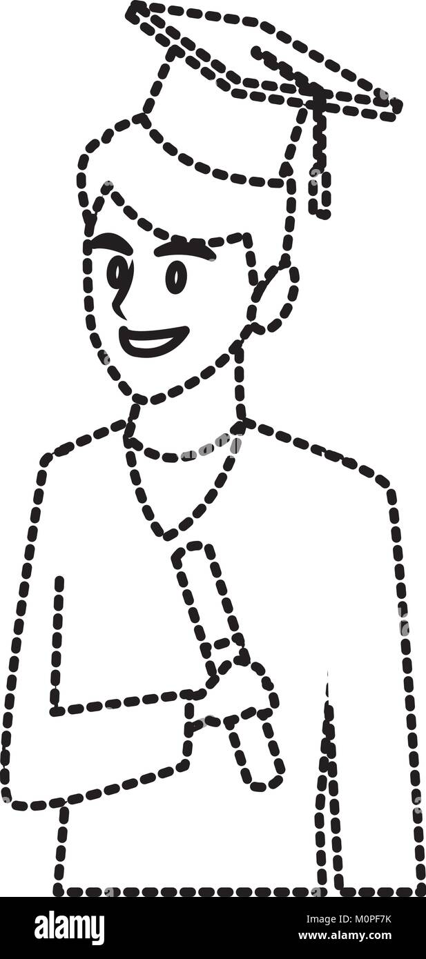 Student man with graduation hat Stock Vector Image & Art - Alamy