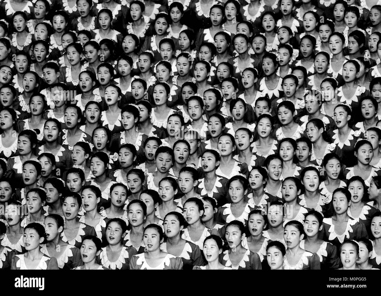 North Korean gymnasts performing during Arirang mass games in may day