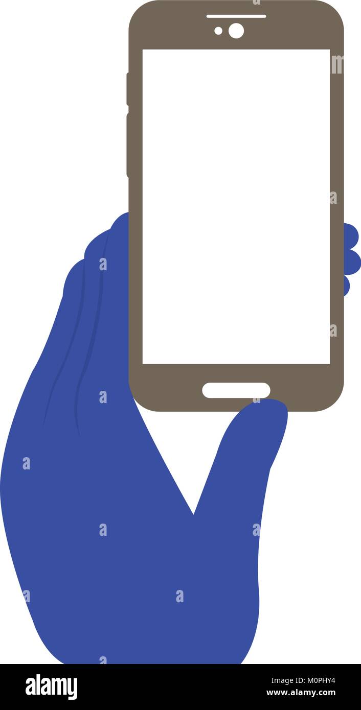 Hand holding a cellphone Stock Vector Image & Art - Alamy