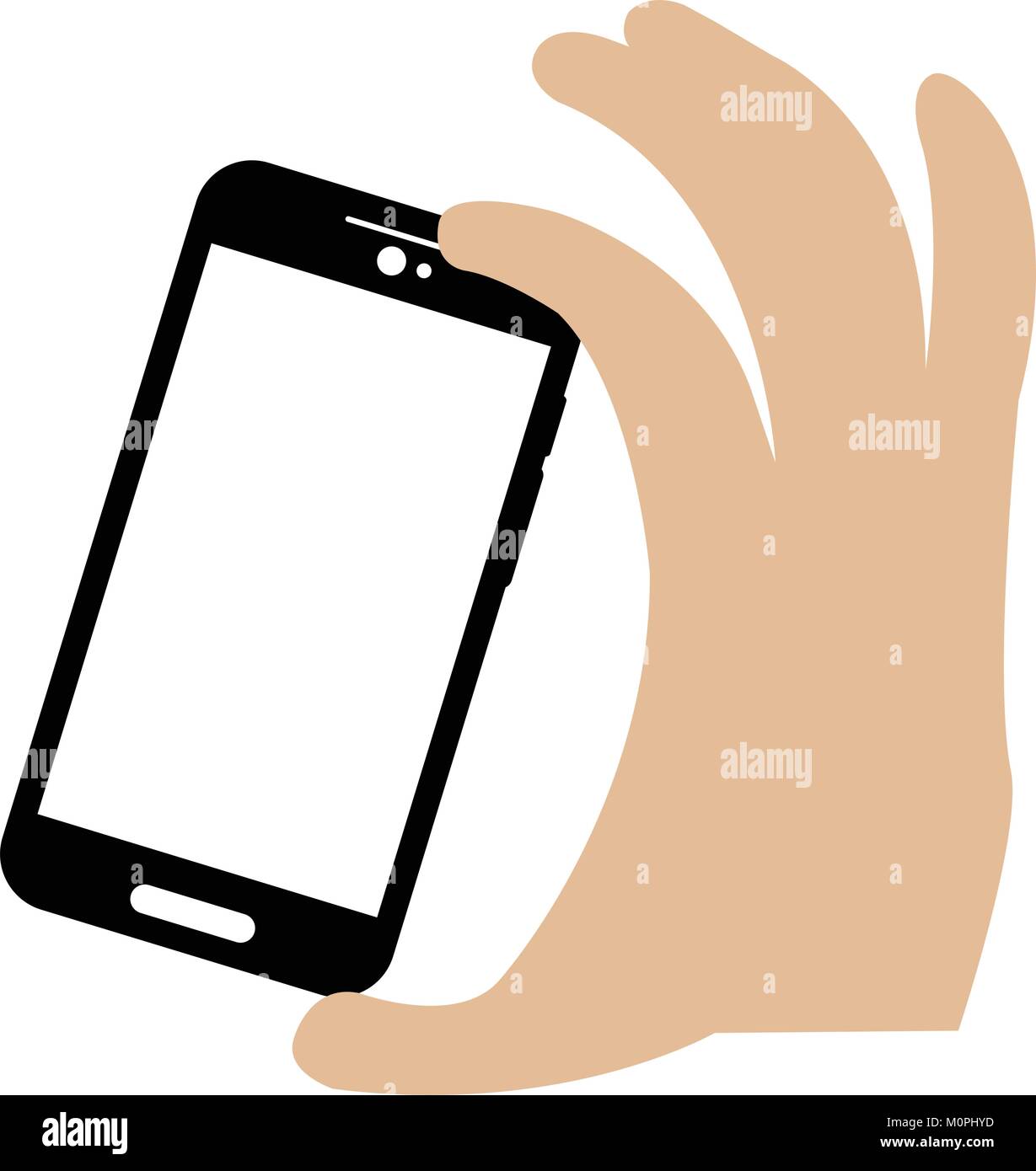 Hand holding a cellphone Stock Vector Image & Art - Alamy