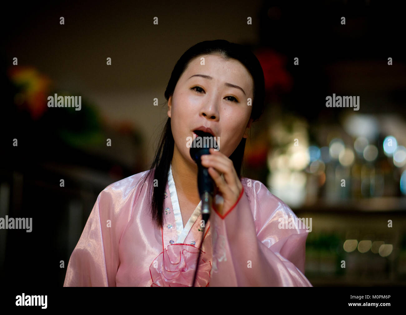 North Korean karaoke singer, Pyongan Province, Pyongyang, North Korea