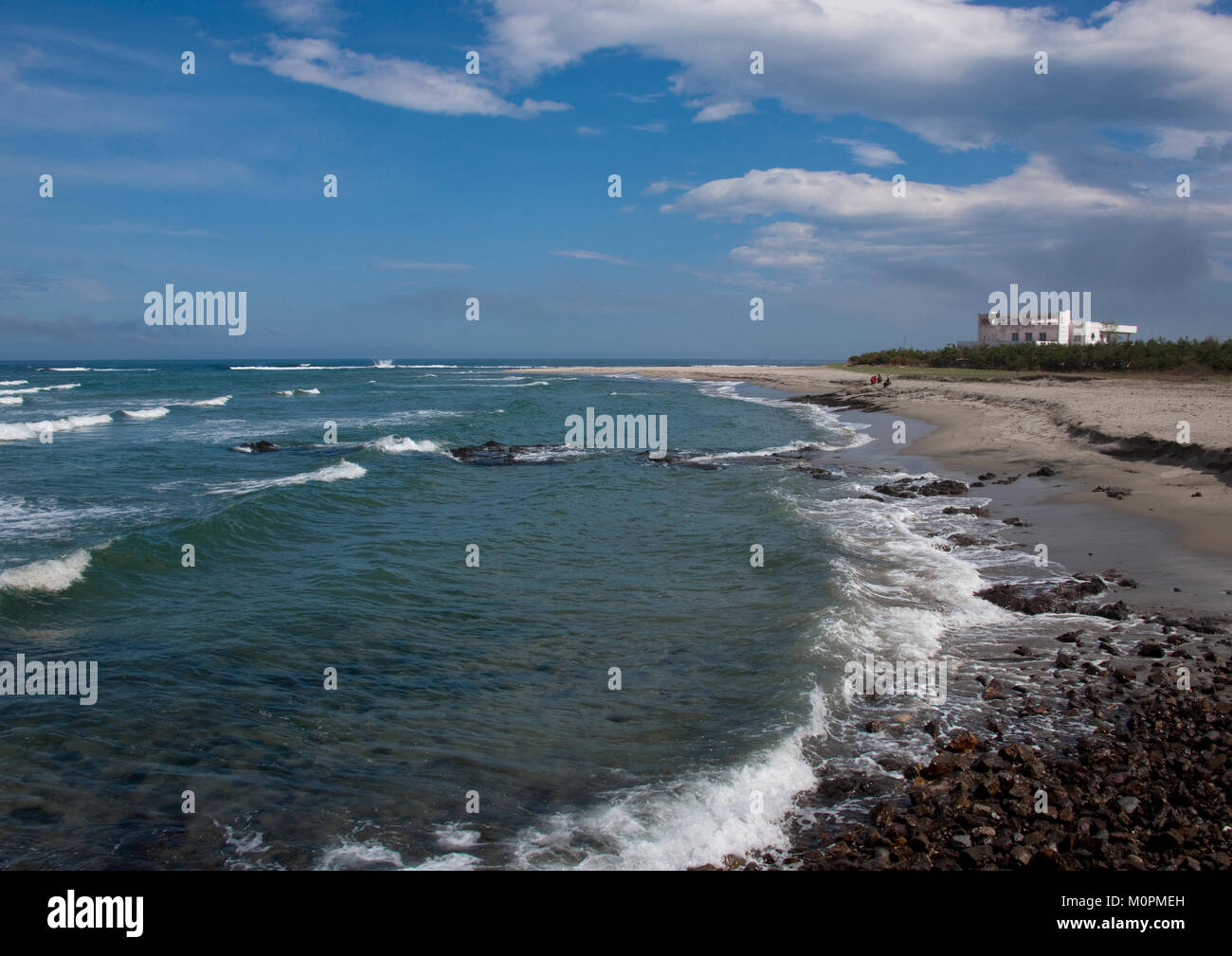 Beach along the coast, North Hamgyong Province, Jung Pyong Ri, North Korea Stock Photo