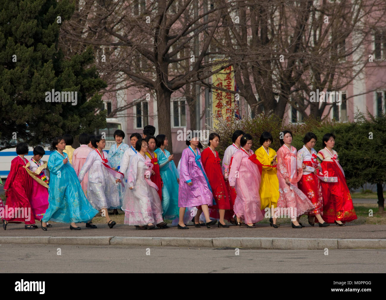 North Korean women in choson-ot, Pyongan Province, Pyongyang, North ...