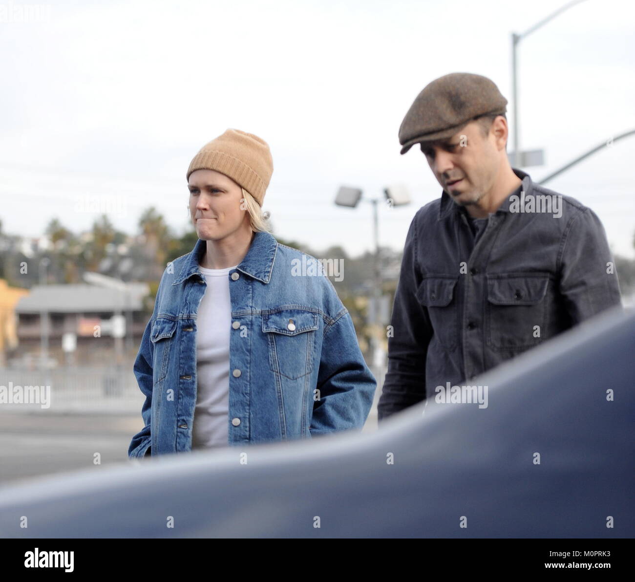 EXCLUSIVE Actor Giovanni Ribisi sitting on the curb while waiting for his girlfriend to pick him up. Afterwards, the couple went for a brunch at Homestate Cafe in Los Angeles.  Featuring: Giovanni Ribisi, Emily Ward Where: Los Angeles, California, United States When: 23 Dec 2017 Credit: WENN Stock Photo