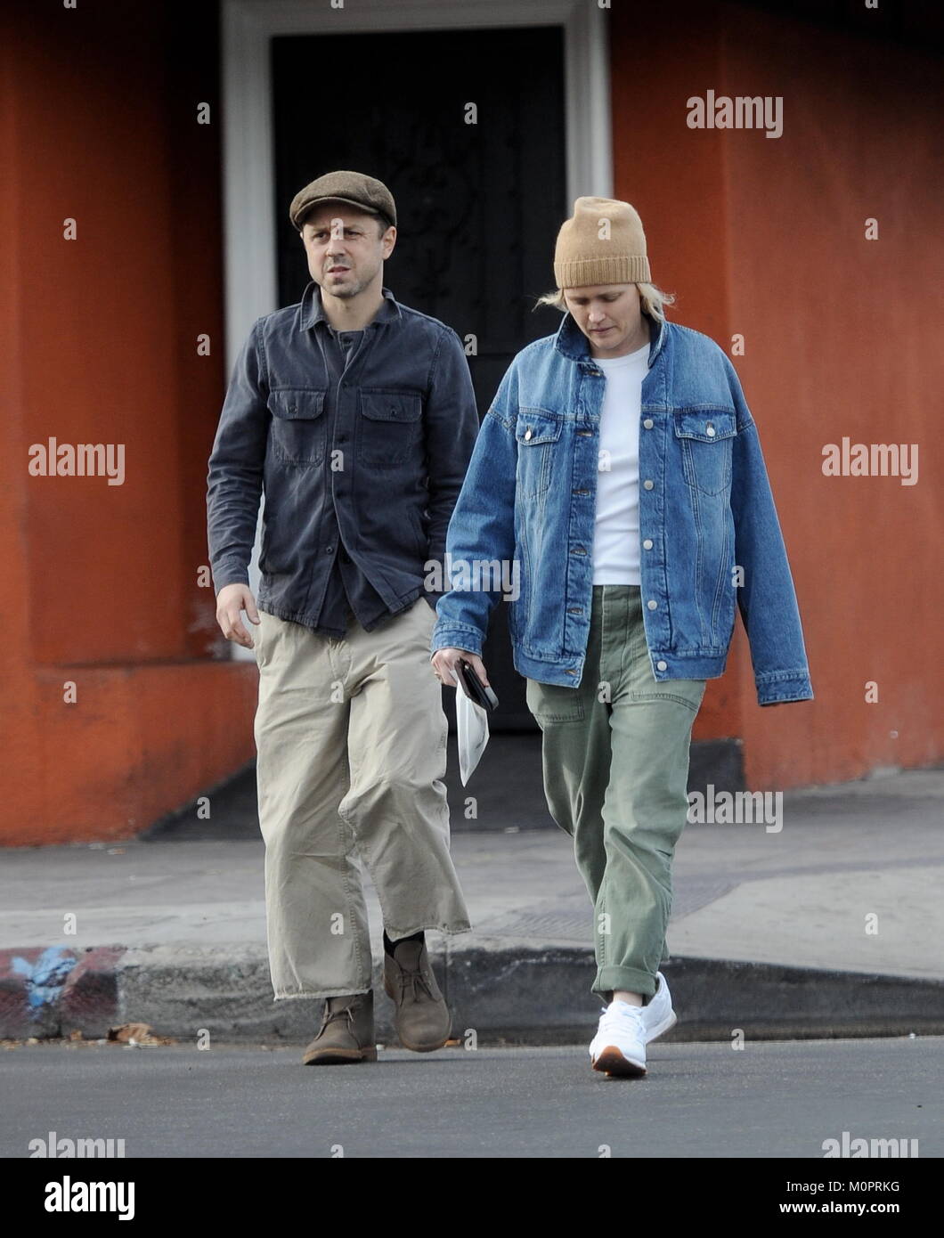 EXCLUSIVE Actor Giovanni Ribisi sitting on the curb while waiting for his girlfriend to pick him up. Afterwards, the couple went for a brunch at Homestate Cafe in Los Angeles.  Featuring: Giovanni Ribisi, Emily Ward Where: Los Angeles, California, United States When: 23 Dec 2017 Credit: WENN Stock Photo