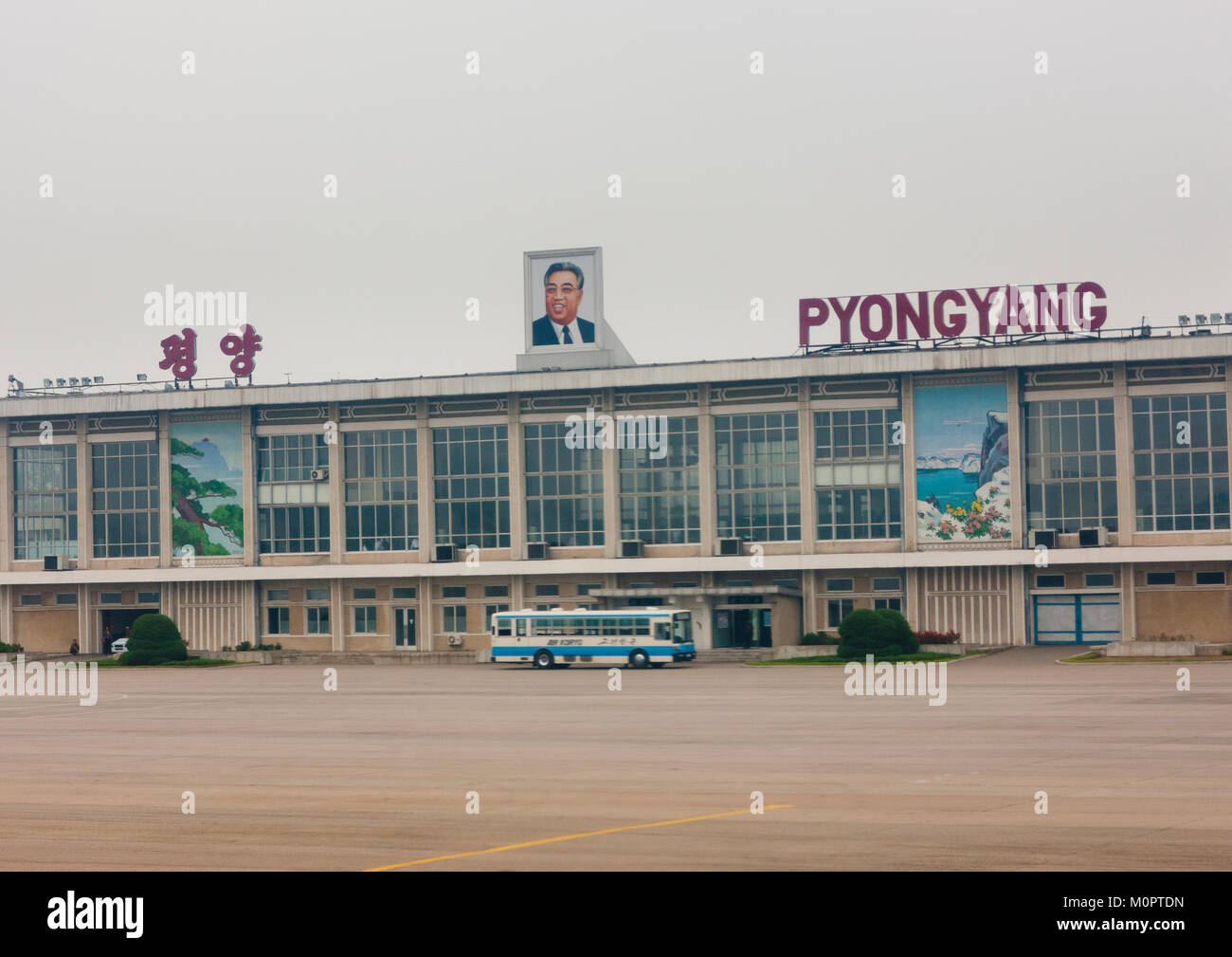 Sunan international airport building, Pyongan Province, Pyongyang ...