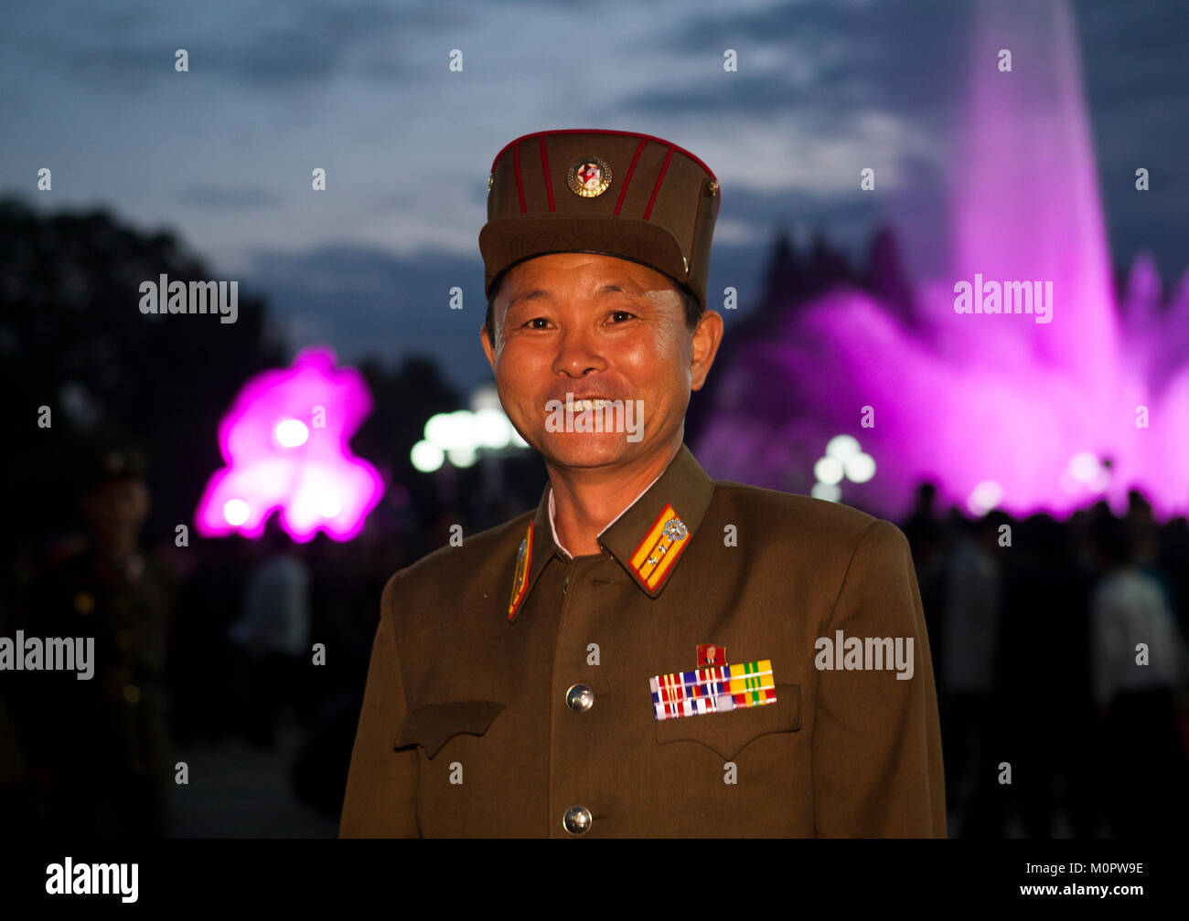 North Korean soldier going to the Arirang mass games in may day stadium