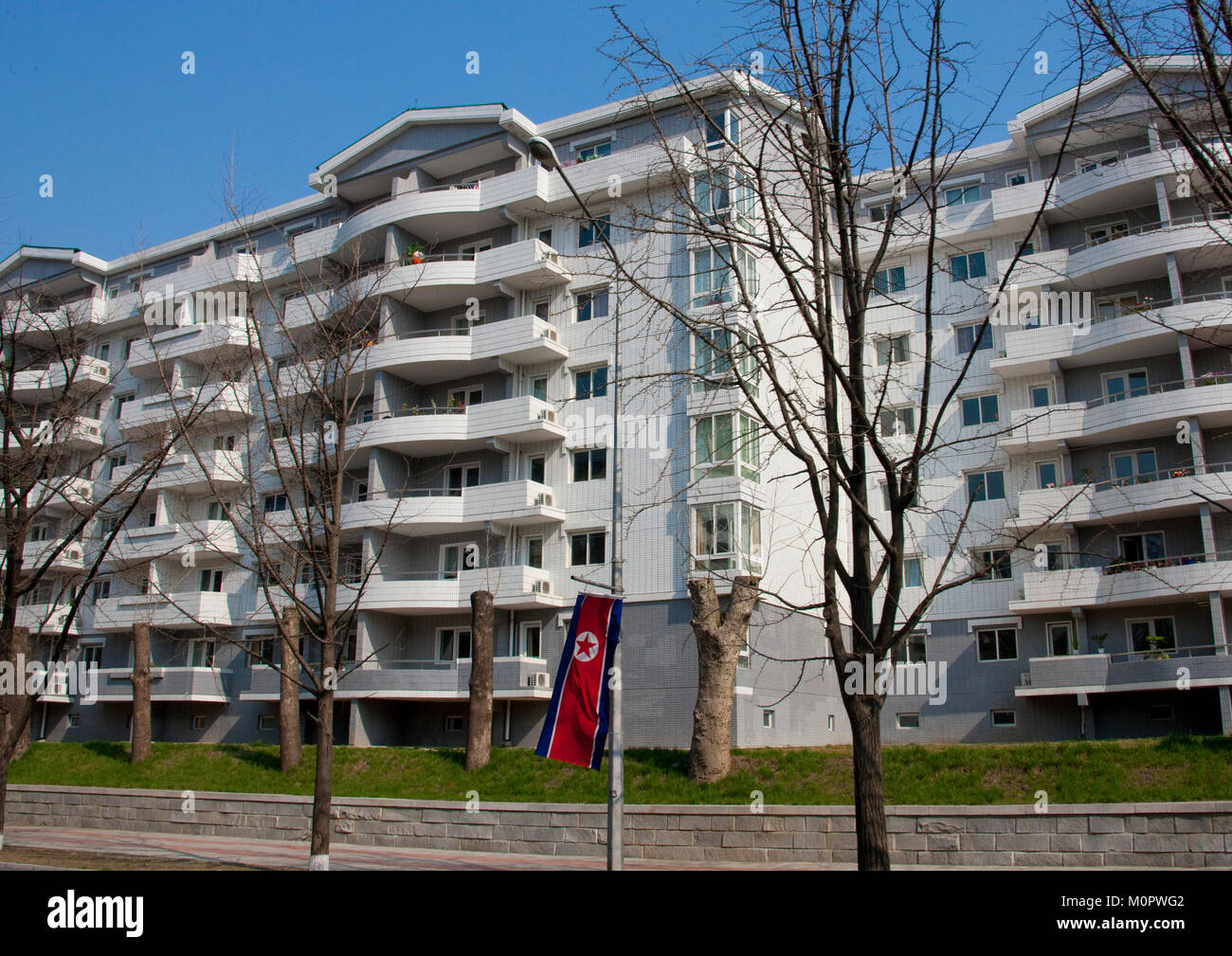 New luxurious buildings, Pyongan Province, Pyongyang, North Korea Stock ...
