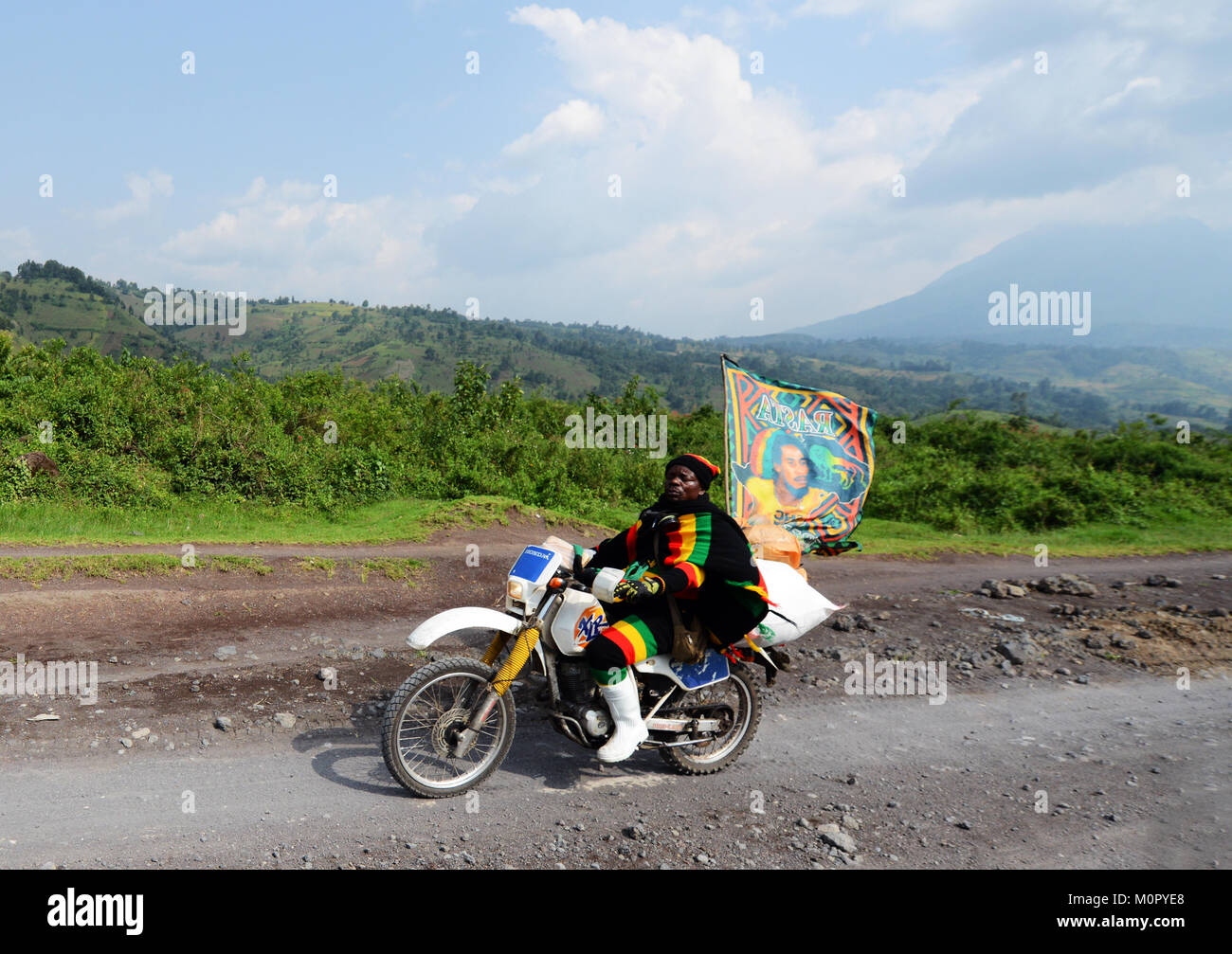 A Rastafarian man in Congo. Stock Photo