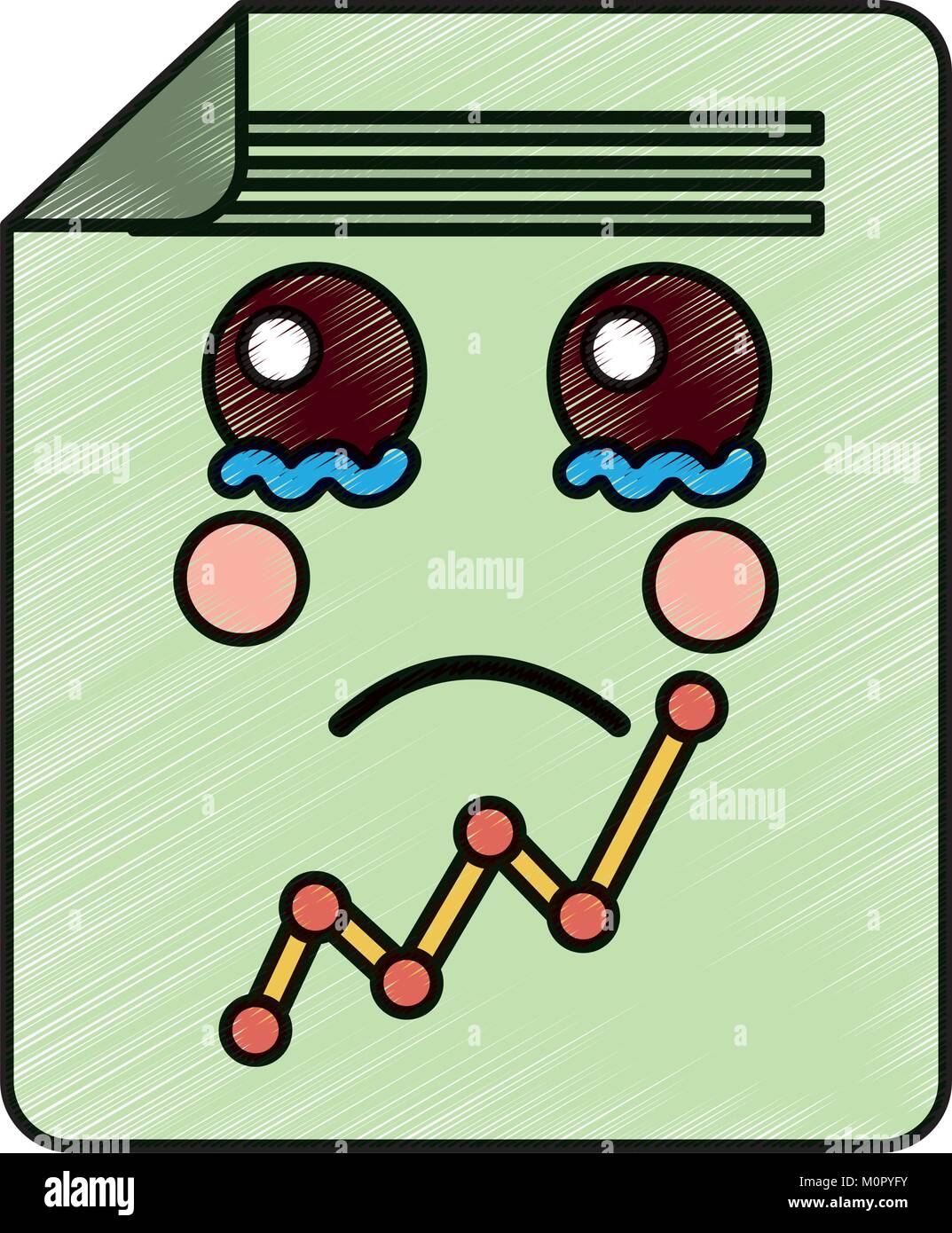 graph chart kawaii icon image Stock Vector Image & Art - Alamy