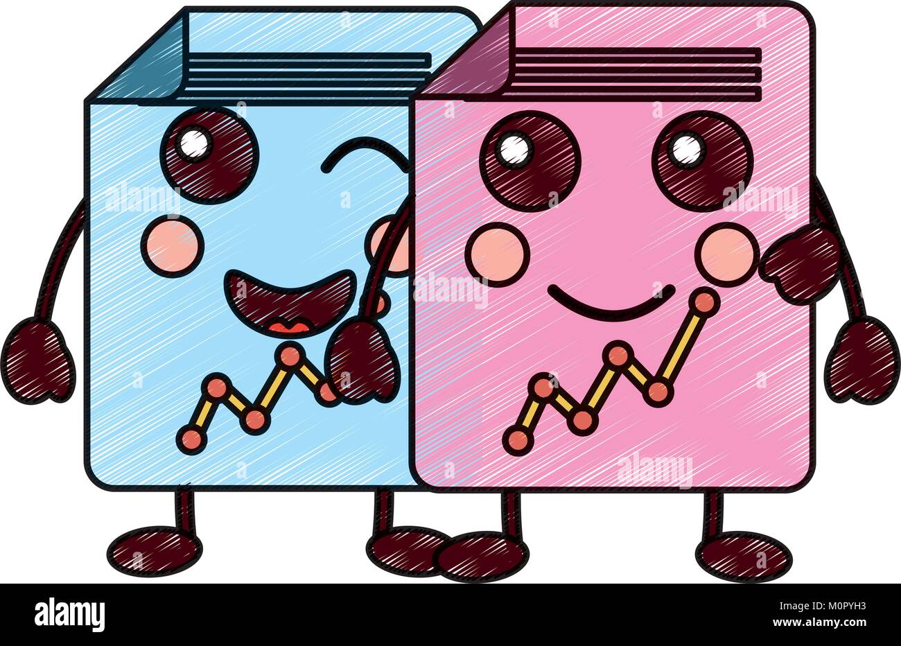graph charts kawaii icon image Stock Vector Image & Art - Alamy