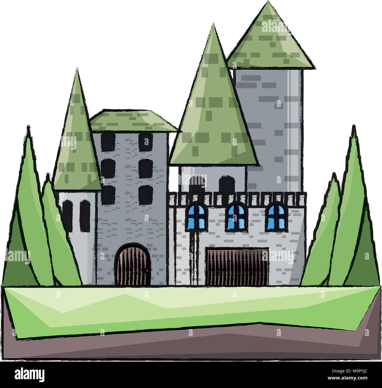 medieval castle icon image Stock Vector Image & Art - Alamy