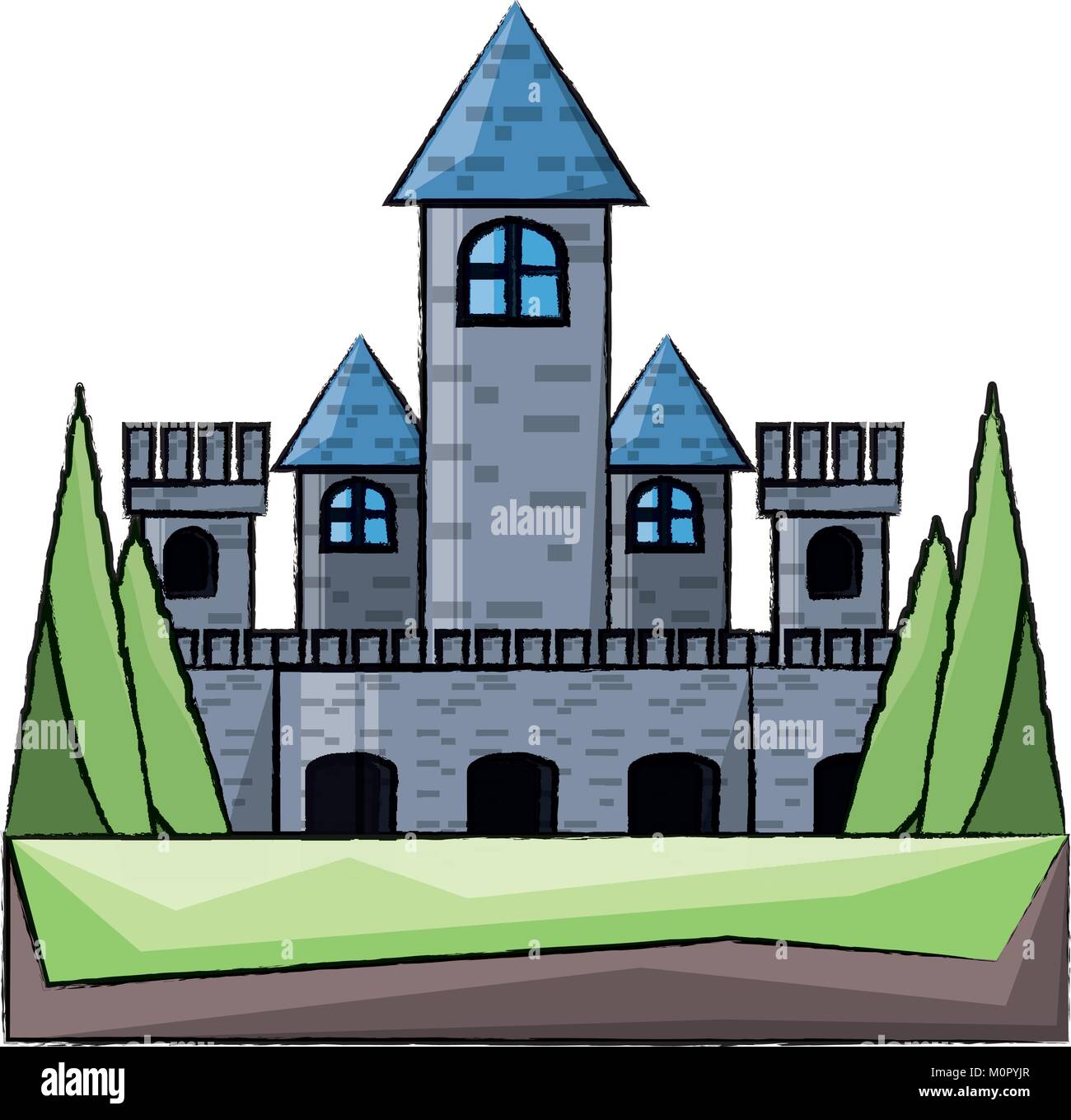 medieval castle icon image Stock Vector Image & Art - Alamy