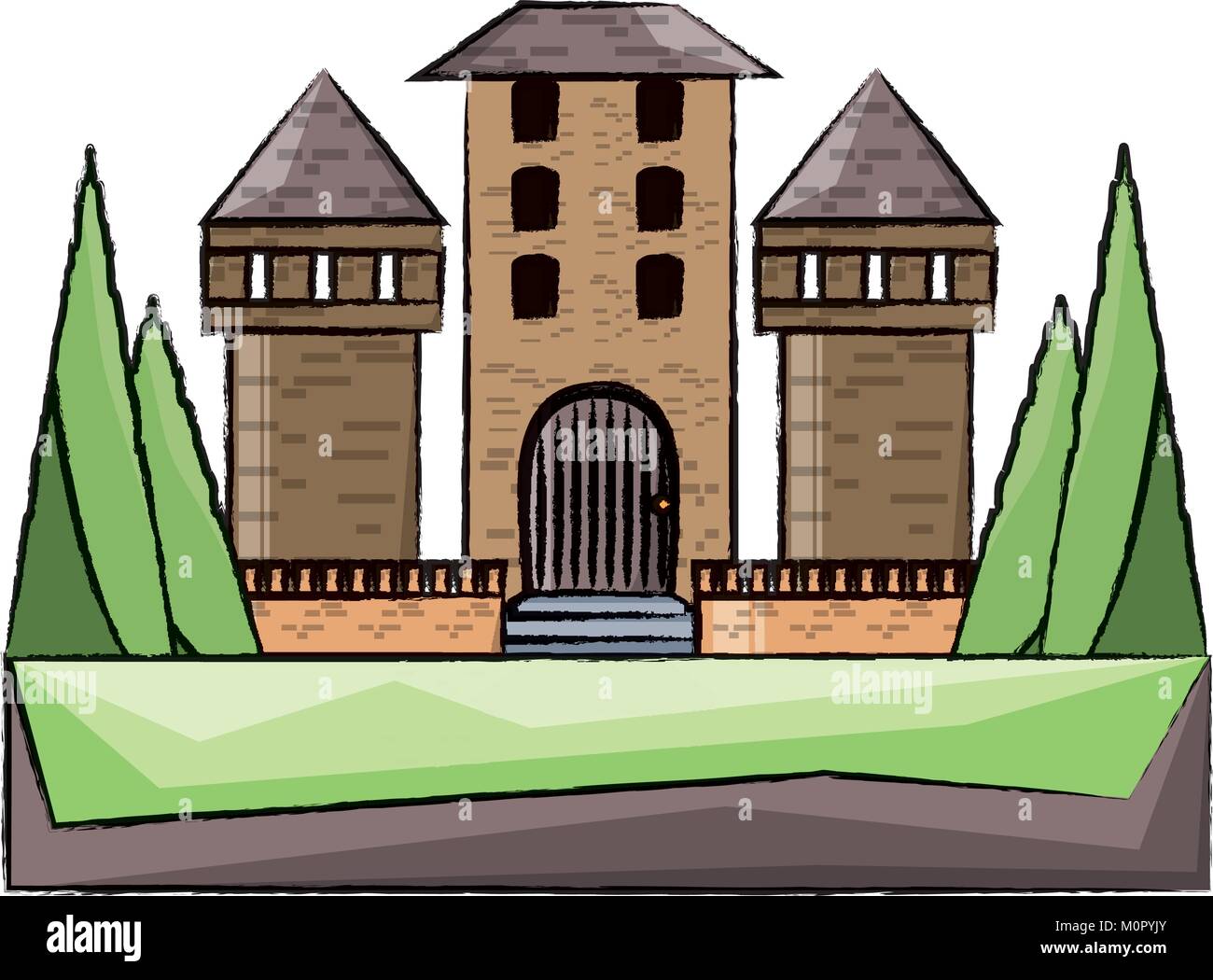 medieval castle icon image Stock Vector Image & Art - Alamy