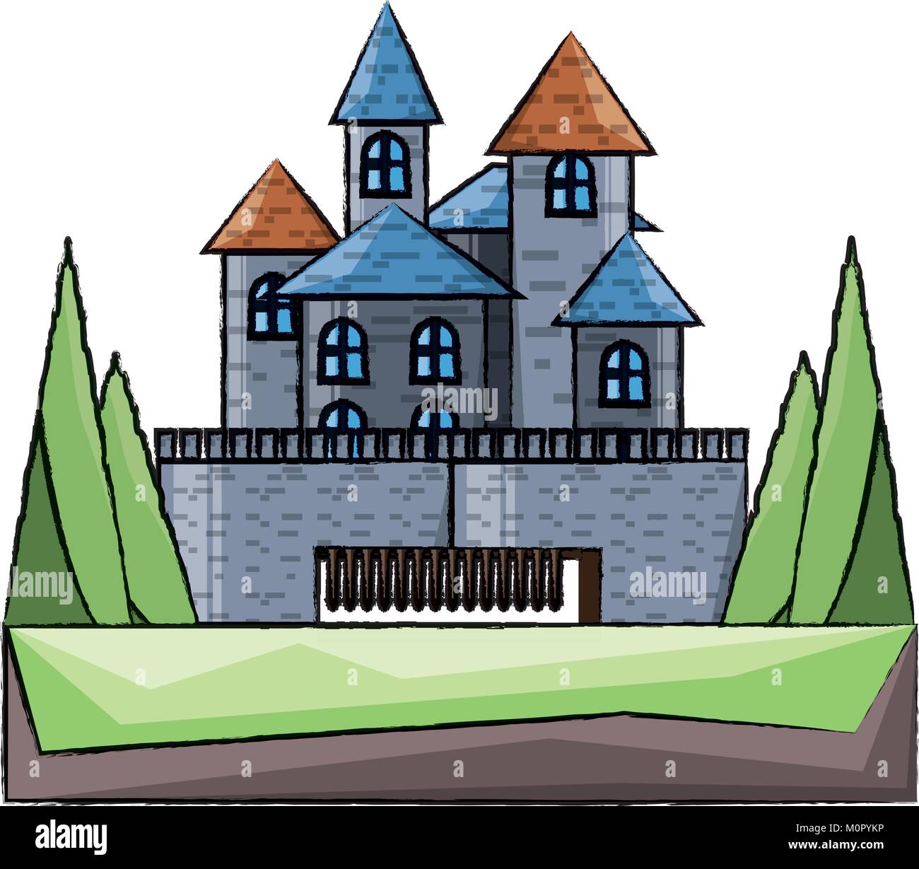 medieval castle icon image Stock Vector Image & Art - Alamy