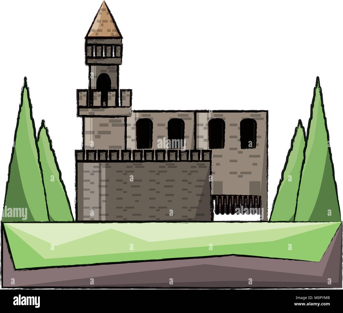 medieval castle icon image Stock Vector Image & Art - Alamy