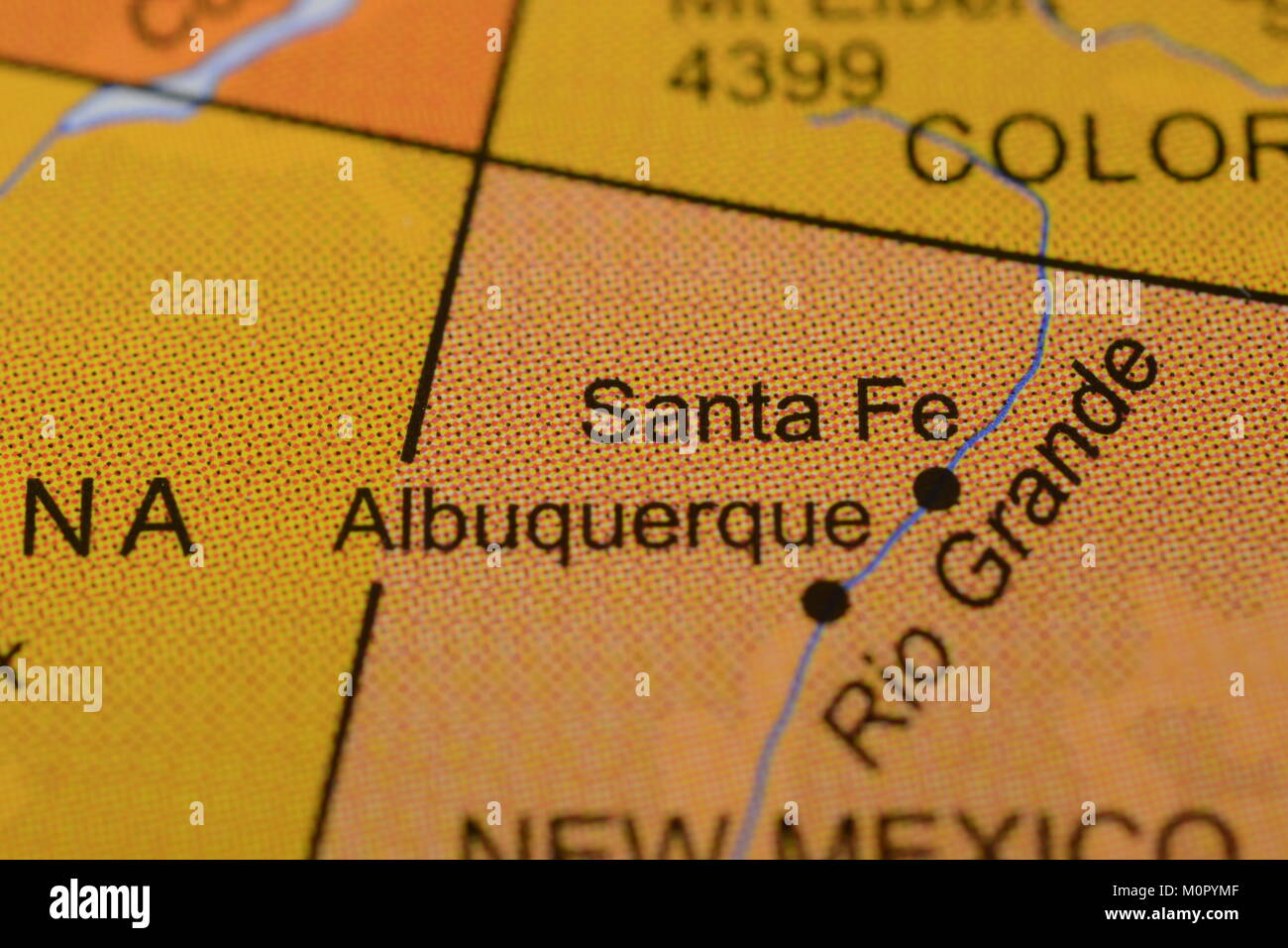New Map Names City name on the map Stock Photo - Alamy