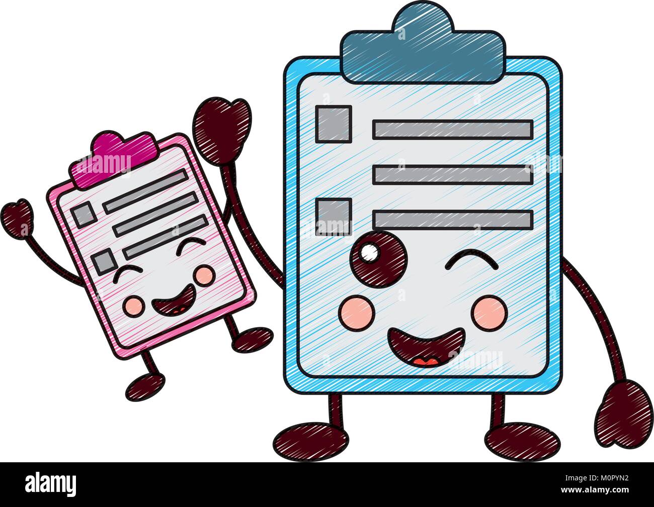 clipboard kawaii icon image Stock Vector Image & Art Alamy