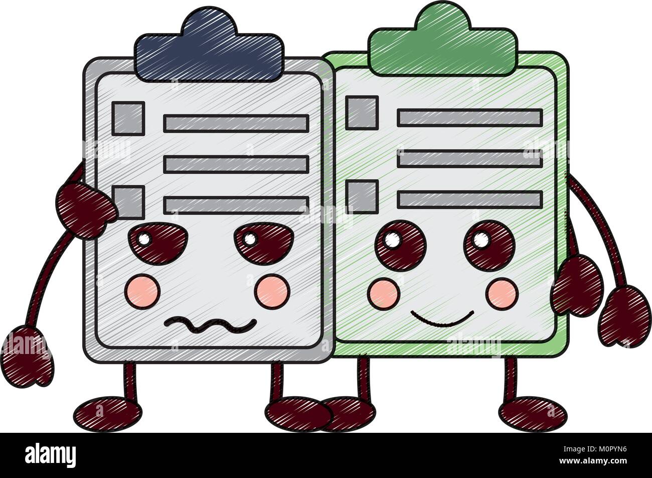 clipboard kawaii icon image Stock Vector Image & Art Alamy