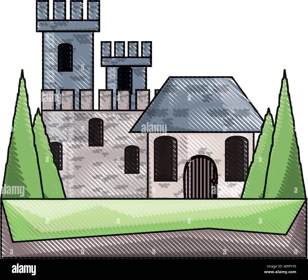medieval castle icon image Stock Vector Image & Art - Alamy