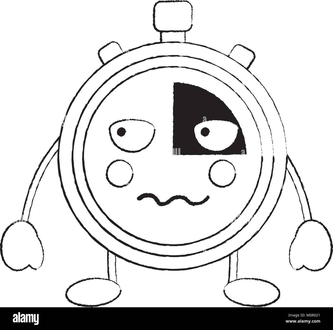 angry chronometer kawaii icon image Stock Vector Image & Art - Alamy