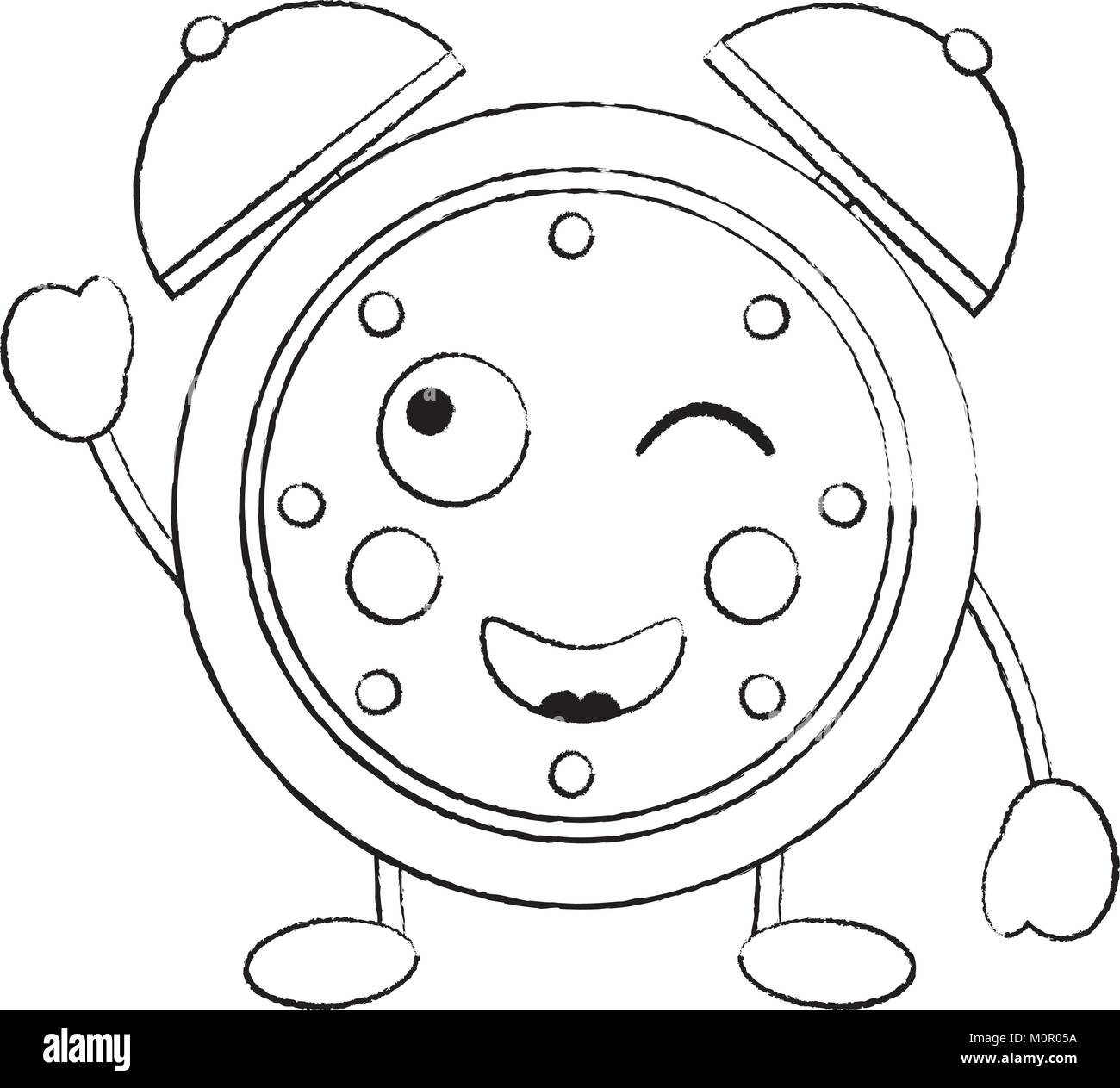 happy clock kawaii icon image Stock Vector Image & Art - Alamy