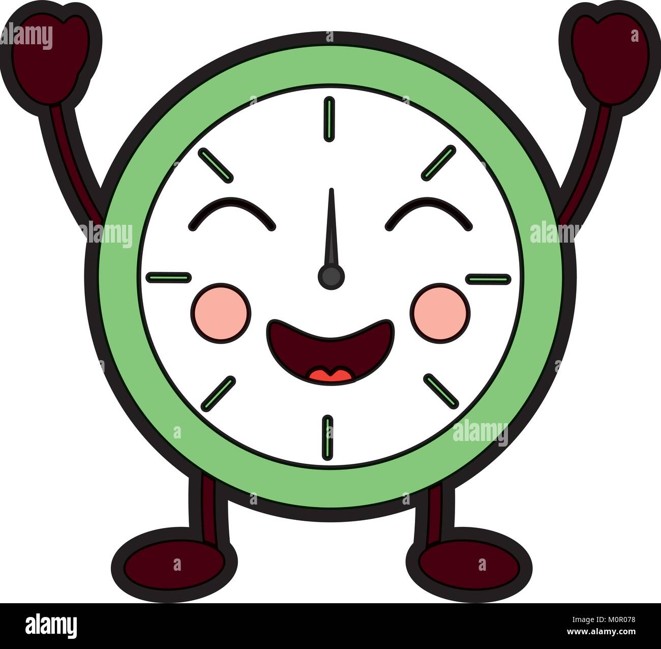happy clock kawaii icon image Stock Vector Image & Art - Alamy