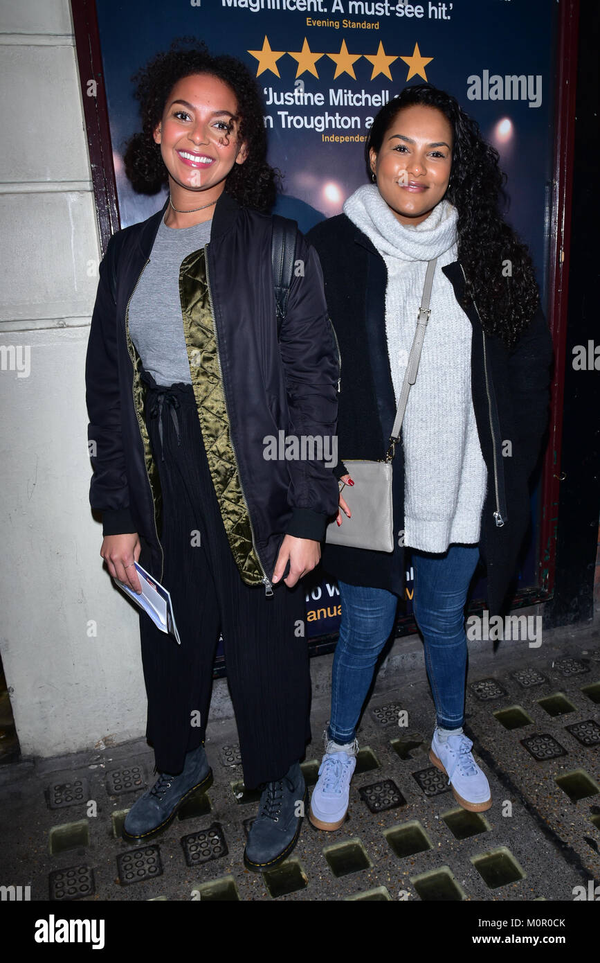 London, England, UK. 23 January 2018. Lois Chimimba (L) Arrivers at