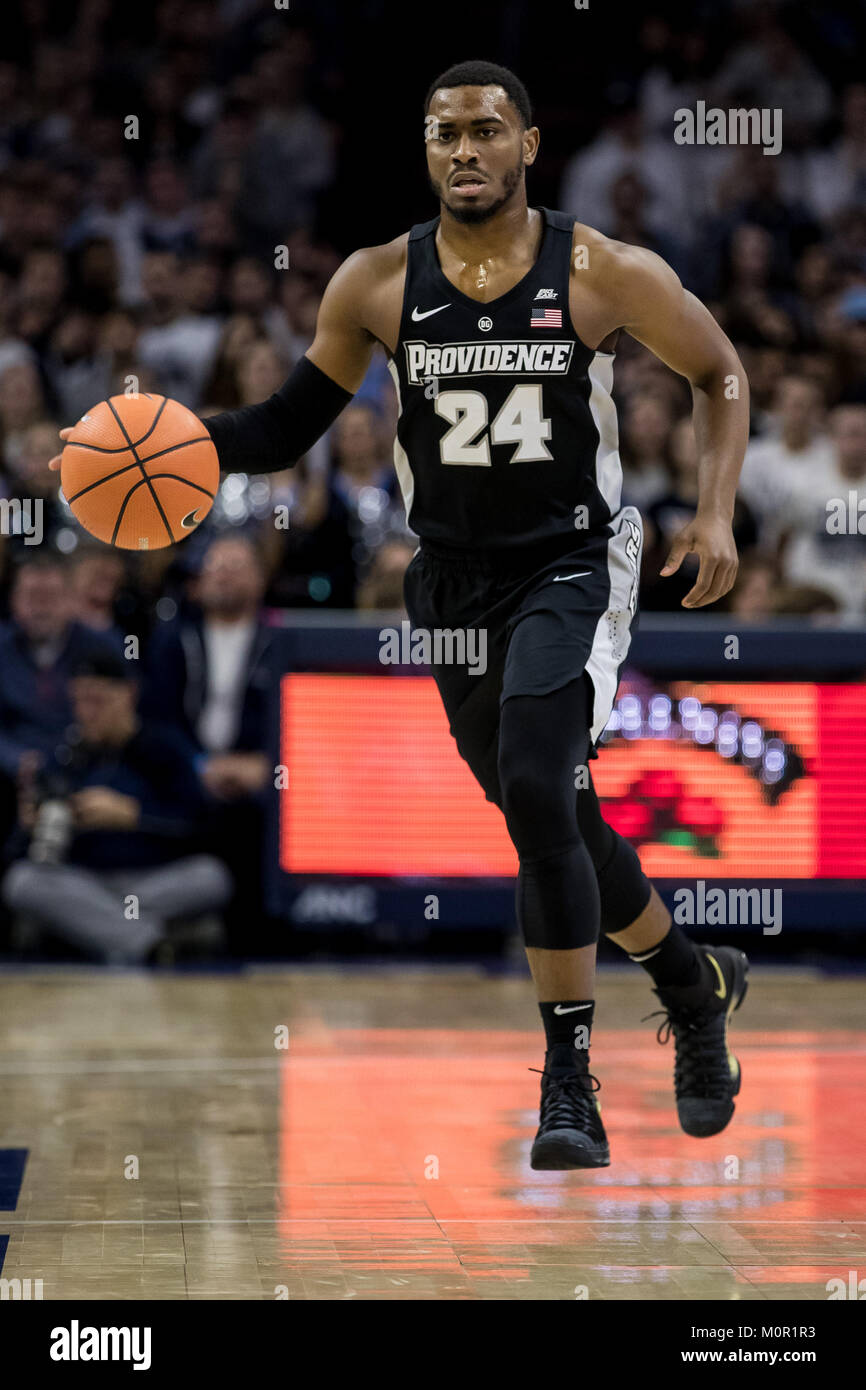 Philadelphia, Pennsylvania, USA. 23rd Jan, 2018. Providence Friars guard Kyron Cartwright (24