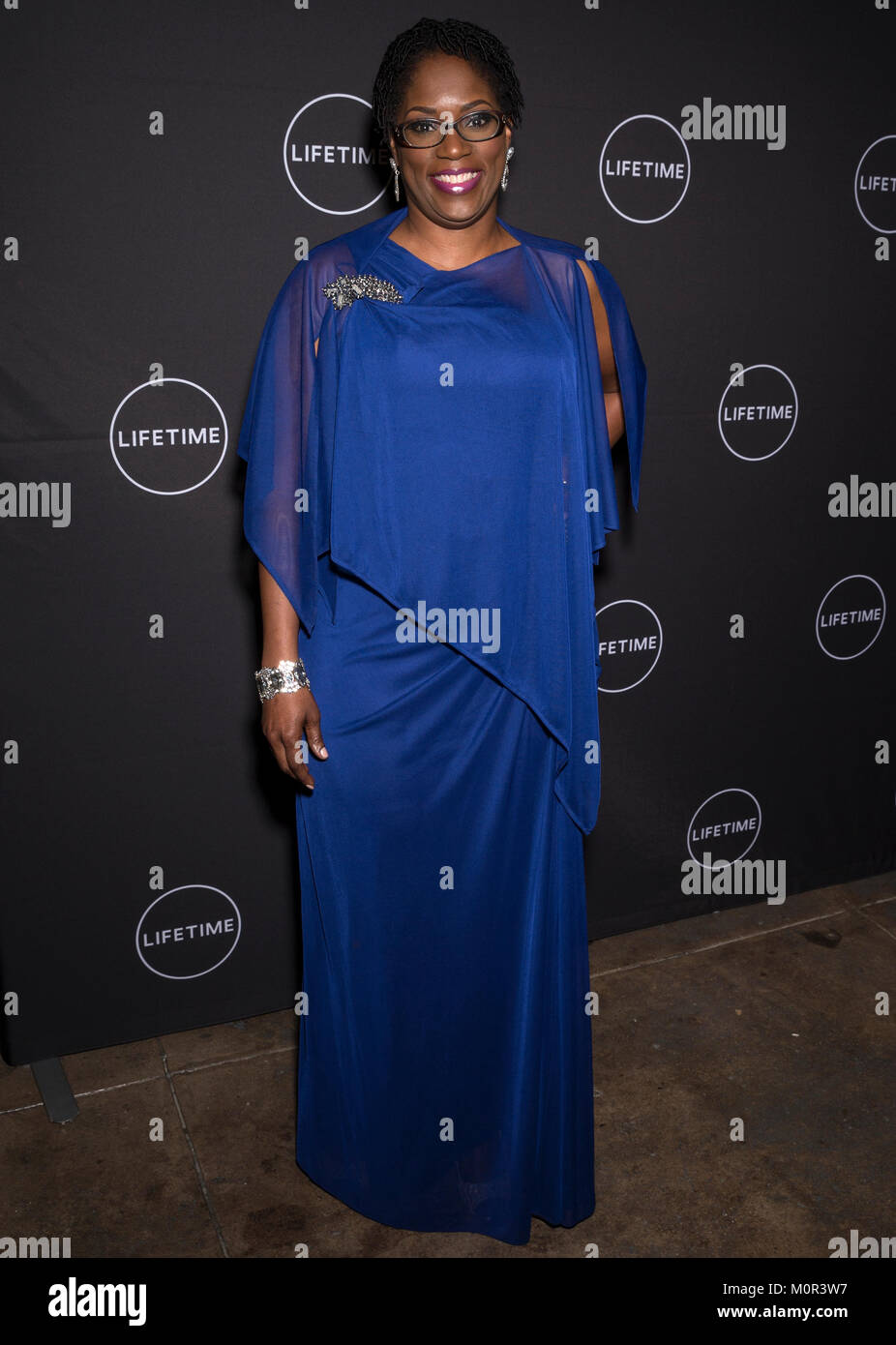 New York City, USA. 23rd Jan, 2018. New York, NY - January 23, 2018: Antoinette Tuff attends Lifetime's Film, 'Faith Under Fire: The Antoinette Tuff Story' red carpet screening and premiere event at NeueHouse Madison Square Credit: Ovidiu Hrubaru/Alamy Live News Stock Photo