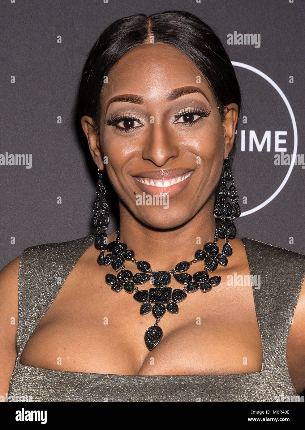 New York City, USA. 23rd Jan, 2018. New York, NY - January 23, 2018: Kendra McCray attends Lifetime's Film, 'Faith Under Fire: The Antoinette Tuff Story' red carpet screening and premiere event at NeueHouse Madison Square Credit: Ovidiu Hrubaru/Alamy Live News Stock Photo