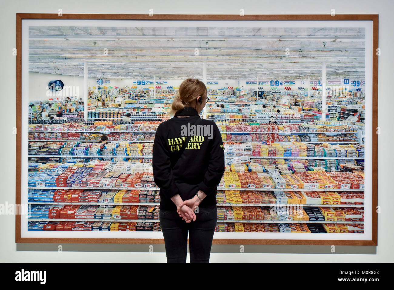 London Uk 24 January 18 A Staff Member Views 99 Cent 1999 Remastered 09 By Andreas Gursky Preview Of Andreas Gursky The First Major Uk Retrospective By The Acclaimed German Photographer At