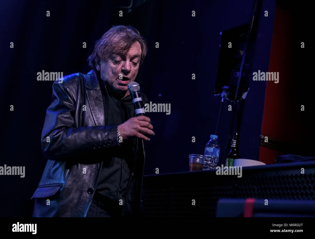 June 17, 2017 - Liverpool, Merseyside, United Kingdom - MARK E SMITH  lead Singer of  UK Indie band, The Fall performing at Liverpool Arts Club Januray 2017 (Credit Image: © Andy Von Pip via ZUMA Wire) Stock Photo