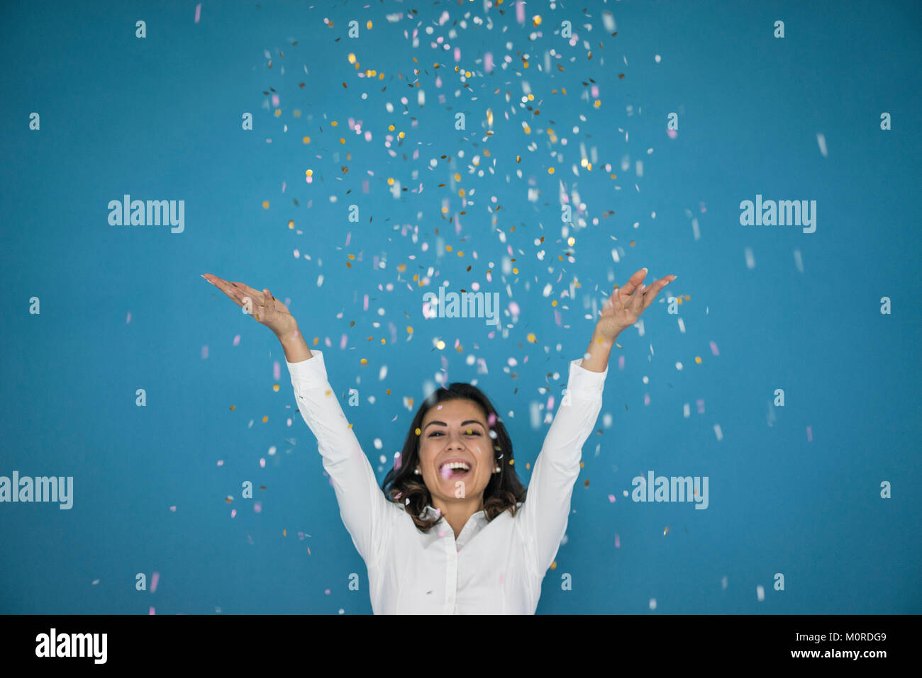 Hand throwing confetti hires stock photography and images Alamy